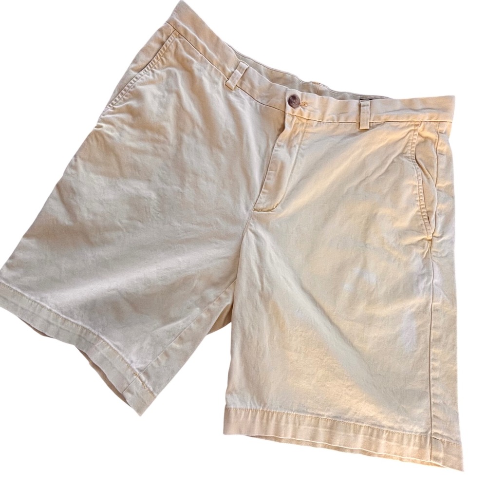 Vineyard Vines Breaker Shorts Mens 35 Yellow Cotton Blend Chino Preppy